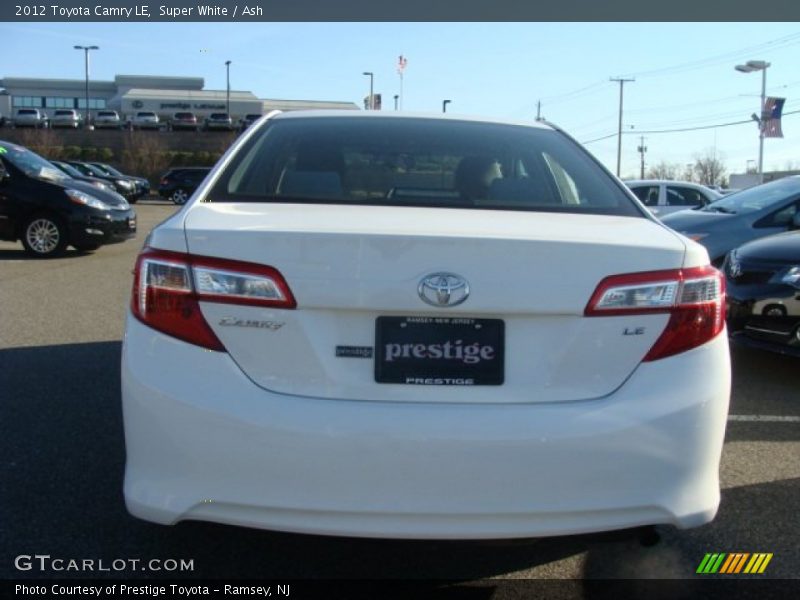 Super White / Ash 2012 Toyota Camry LE
