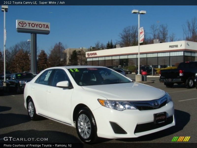 Super White / Ash 2012 Toyota Camry LE