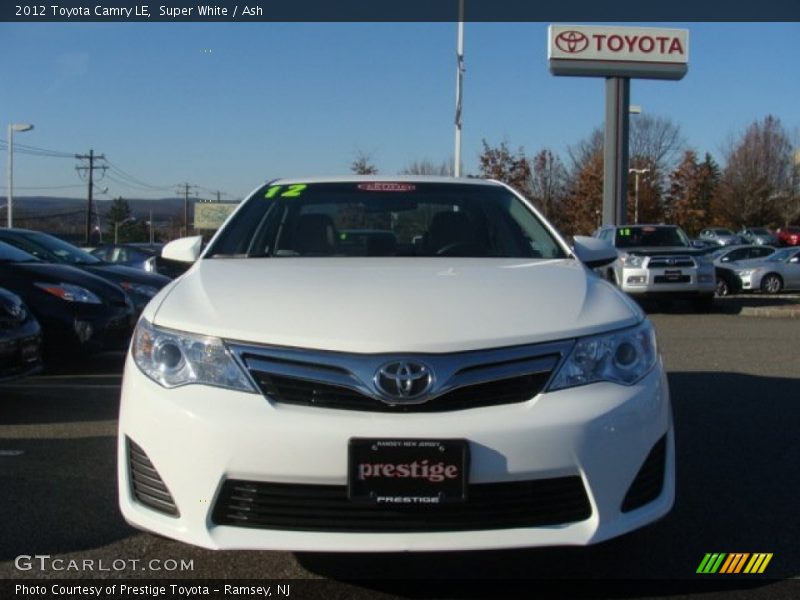Super White / Ash 2012 Toyota Camry LE