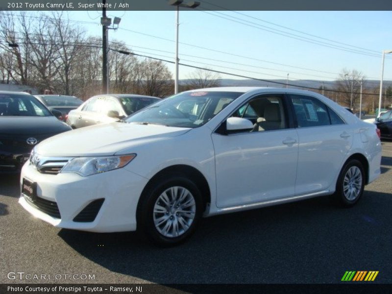 Super White / Ash 2012 Toyota Camry LE