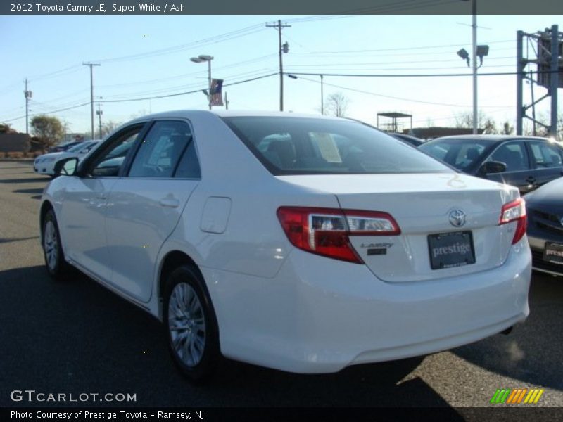 Super White / Ash 2012 Toyota Camry LE