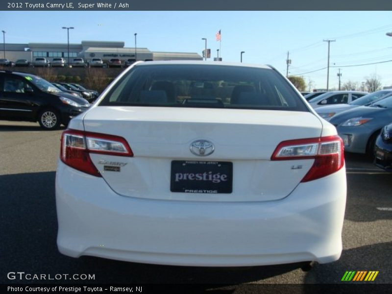 Super White / Ash 2012 Toyota Camry LE