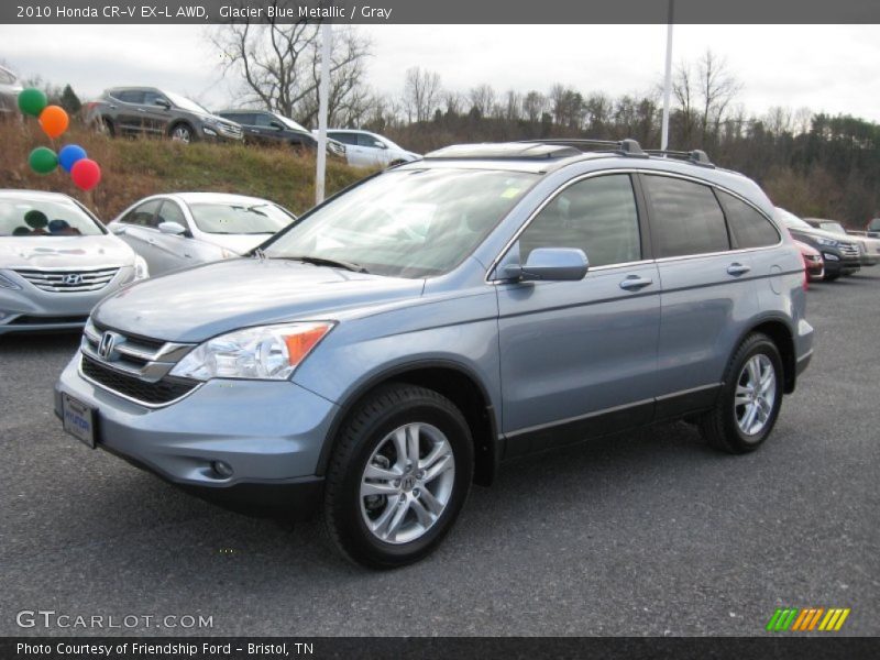 Glacier Blue Metallic / Gray 2010 Honda CR-V EX-L AWD