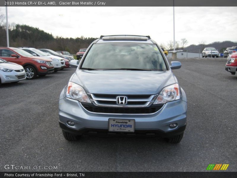 Glacier Blue Metallic / Gray 2010 Honda CR-V EX-L AWD