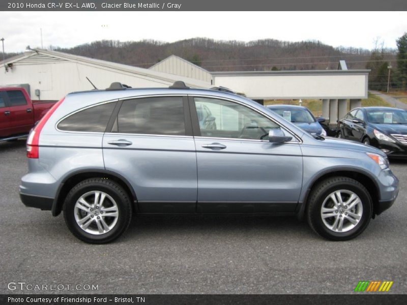 Glacier Blue Metallic / Gray 2010 Honda CR-V EX-L AWD