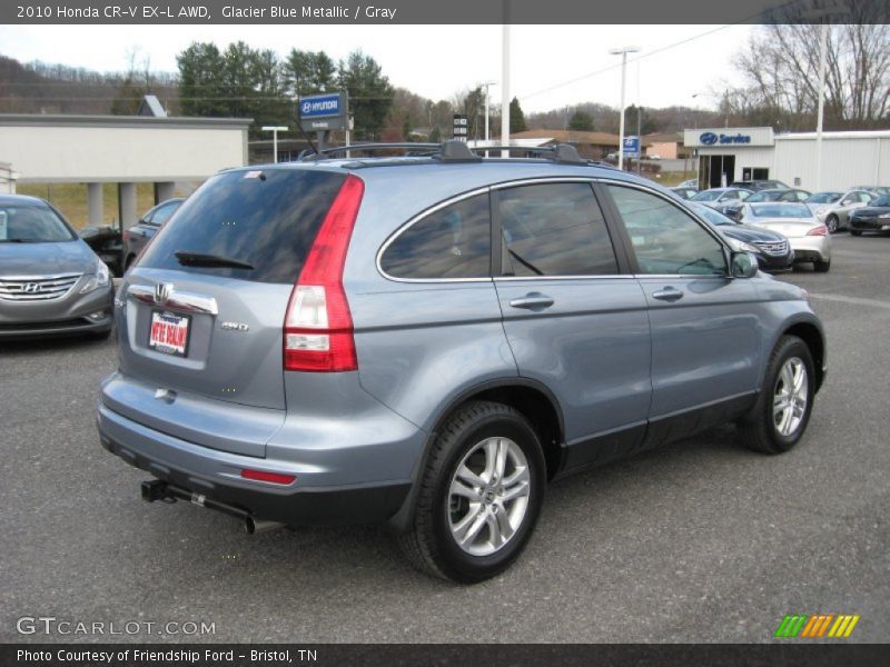 Glacier Blue Metallic / Gray 2010 Honda CR-V EX-L AWD