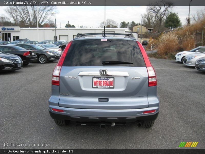 Glacier Blue Metallic / Gray 2010 Honda CR-V EX-L AWD