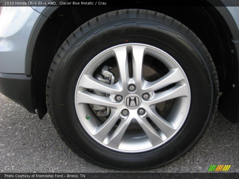 Glacier Blue Metallic / Gray 2010 Honda CR-V EX-L AWD