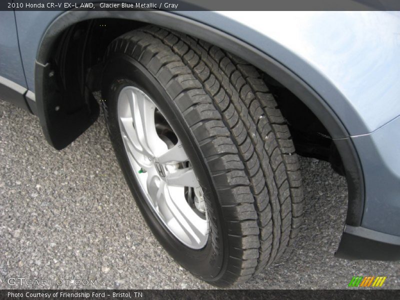 Glacier Blue Metallic / Gray 2010 Honda CR-V EX-L AWD