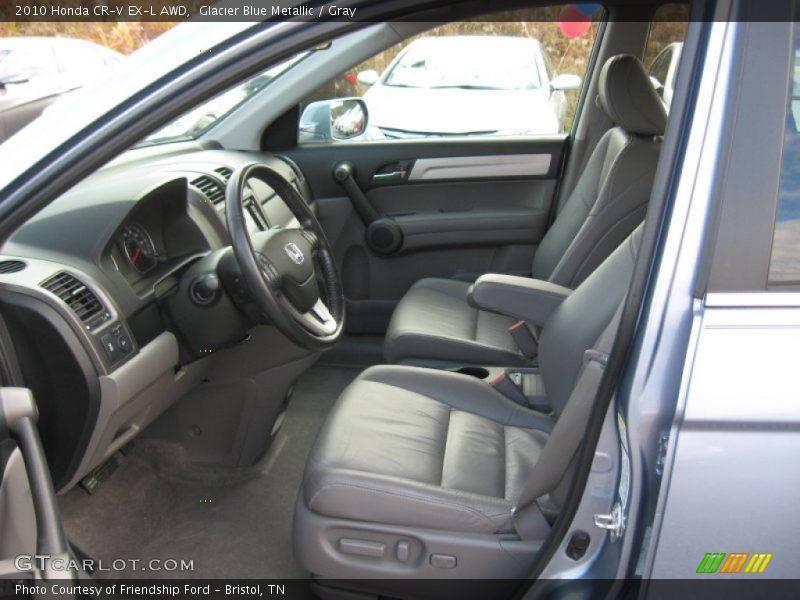 Glacier Blue Metallic / Gray 2010 Honda CR-V EX-L AWD