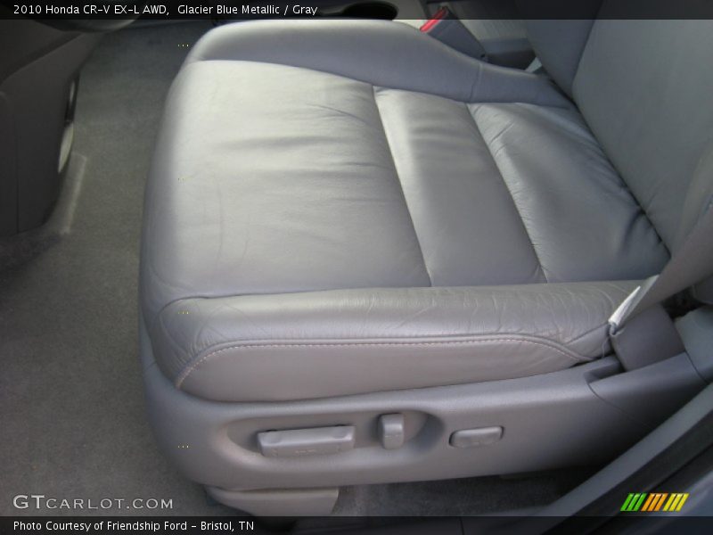Glacier Blue Metallic / Gray 2010 Honda CR-V EX-L AWD