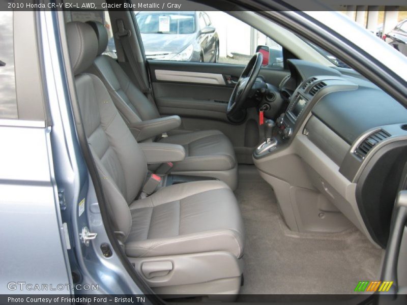 Glacier Blue Metallic / Gray 2010 Honda CR-V EX-L AWD