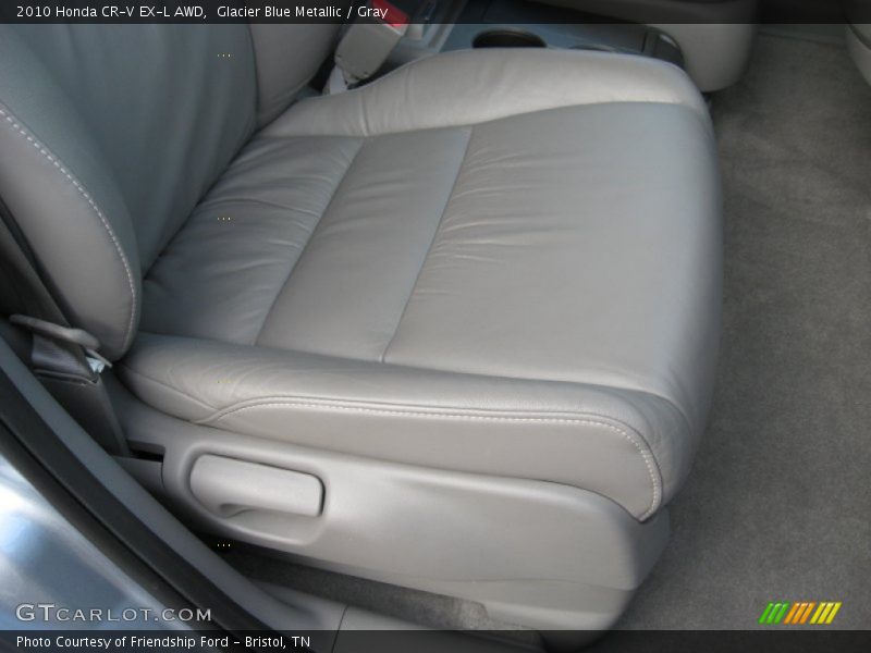 Glacier Blue Metallic / Gray 2010 Honda CR-V EX-L AWD