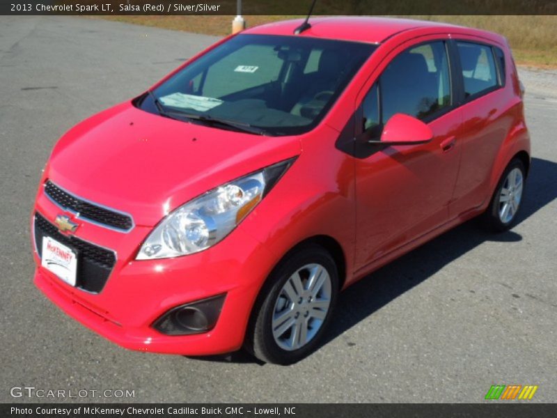 Salsa (Red) / Silver/Silver 2013 Chevrolet Spark LT
