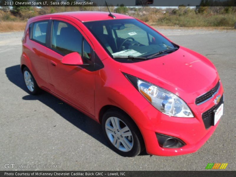Salsa (Red) / Silver/Silver 2013 Chevrolet Spark LT