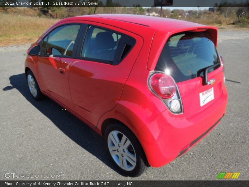 Salsa (Red) / Silver/Silver 2013 Chevrolet Spark LT