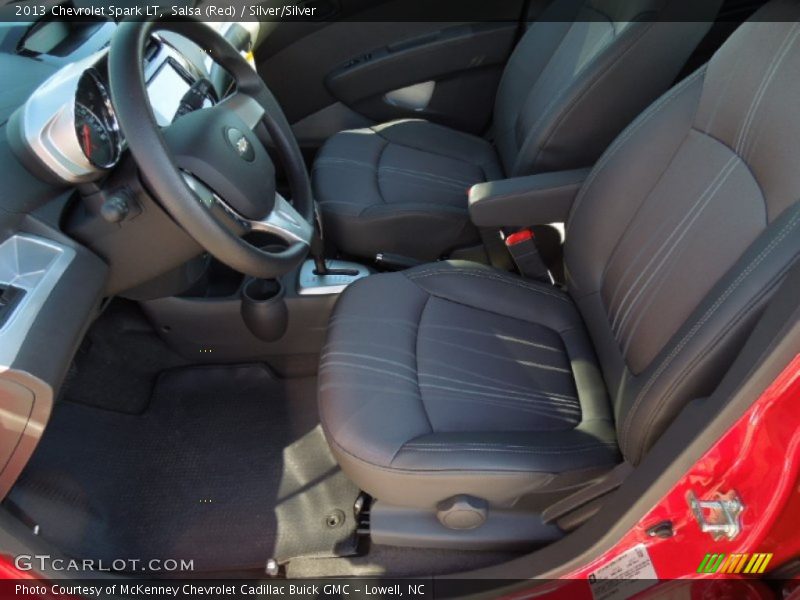 Salsa (Red) / Silver/Silver 2013 Chevrolet Spark LT