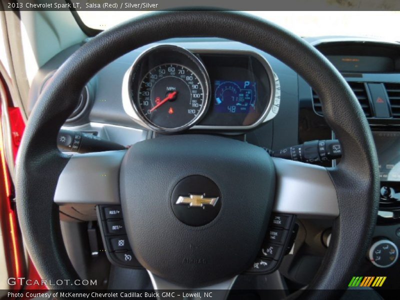 Salsa (Red) / Silver/Silver 2013 Chevrolet Spark LT