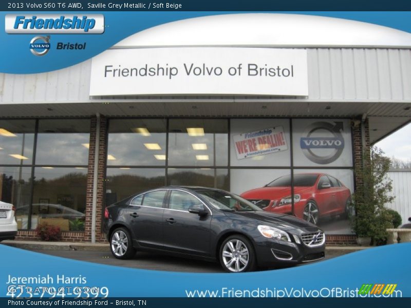 Saville Grey Metallic / Soft Beige 2013 Volvo S60 T6 AWD