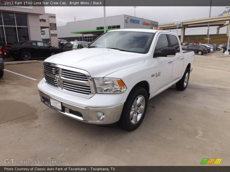 Bright White / Black 2013 Ram 1500 Lone Star Crew Cab