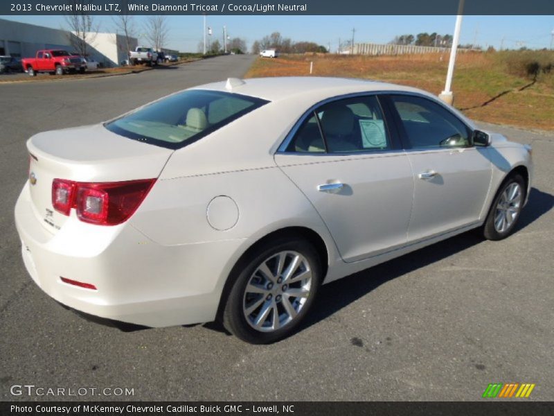 White Diamond Tricoat / Cocoa/Light Neutral 2013 Chevrolet Malibu LTZ