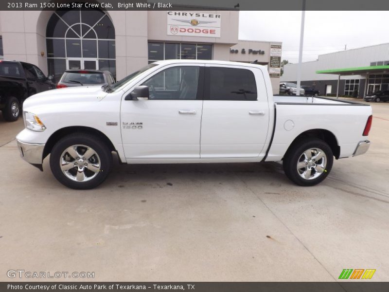 Bright White / Black 2013 Ram 1500 Lone Star Crew Cab
