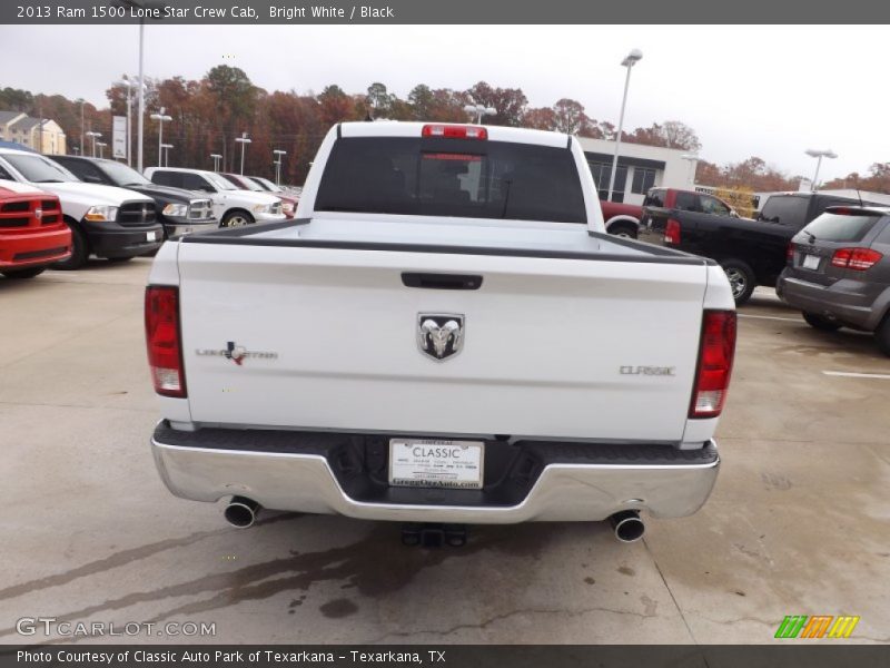 Bright White / Black 2013 Ram 1500 Lone Star Crew Cab