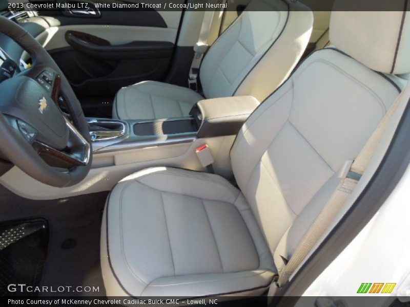 White Diamond Tricoat / Cocoa/Light Neutral 2013 Chevrolet Malibu LTZ