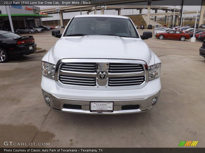 Bright White / Black 2013 Ram 1500 Lone Star Crew Cab