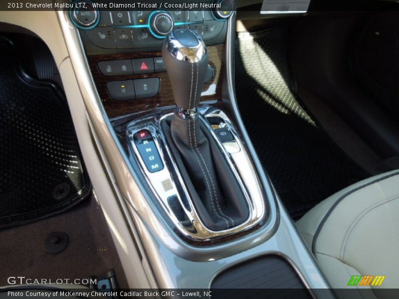 White Diamond Tricoat / Cocoa/Light Neutral 2013 Chevrolet Malibu LTZ