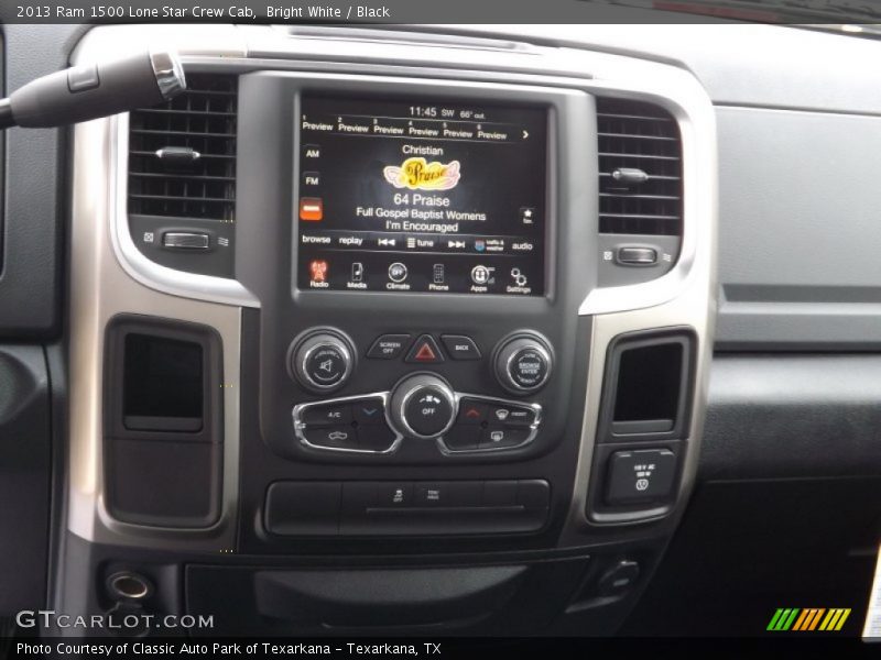 Bright White / Black 2013 Ram 1500 Lone Star Crew Cab