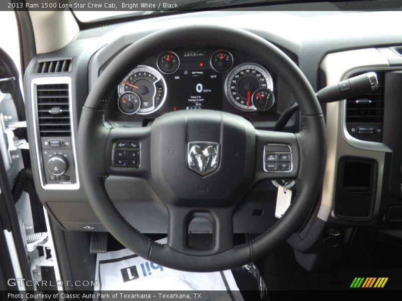 Bright White / Black 2013 Ram 1500 Lone Star Crew Cab