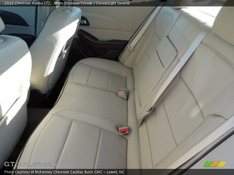 White Diamond Tricoat / Cocoa/Light Neutral 2013 Chevrolet Malibu LTZ