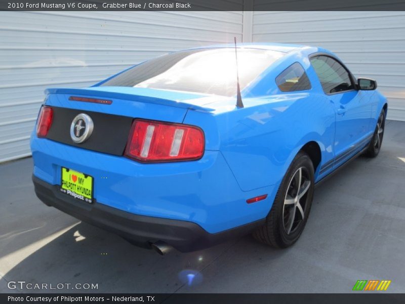 Grabber Blue / Charcoal Black 2010 Ford Mustang V6 Coupe