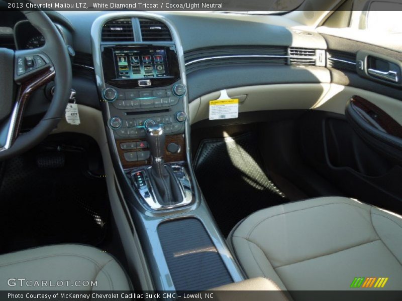 White Diamond Tricoat / Cocoa/Light Neutral 2013 Chevrolet Malibu LTZ
