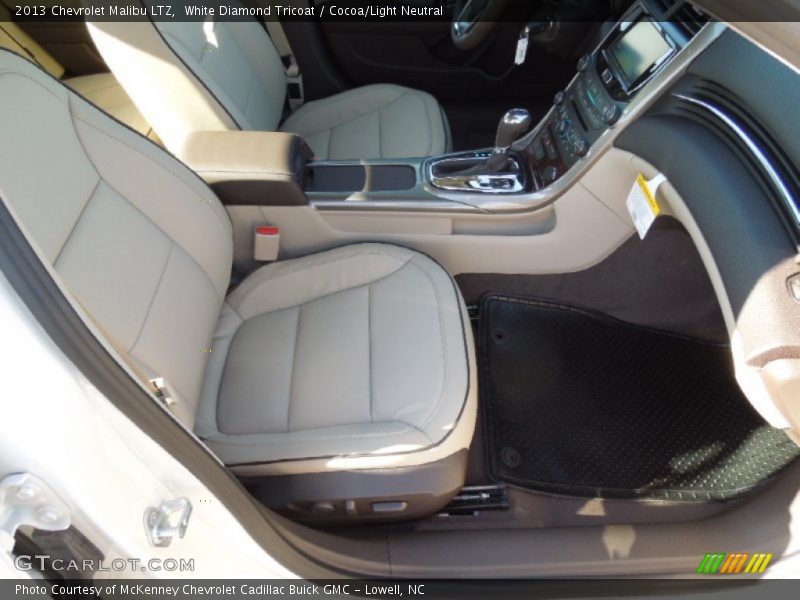 White Diamond Tricoat / Cocoa/Light Neutral 2013 Chevrolet Malibu LTZ