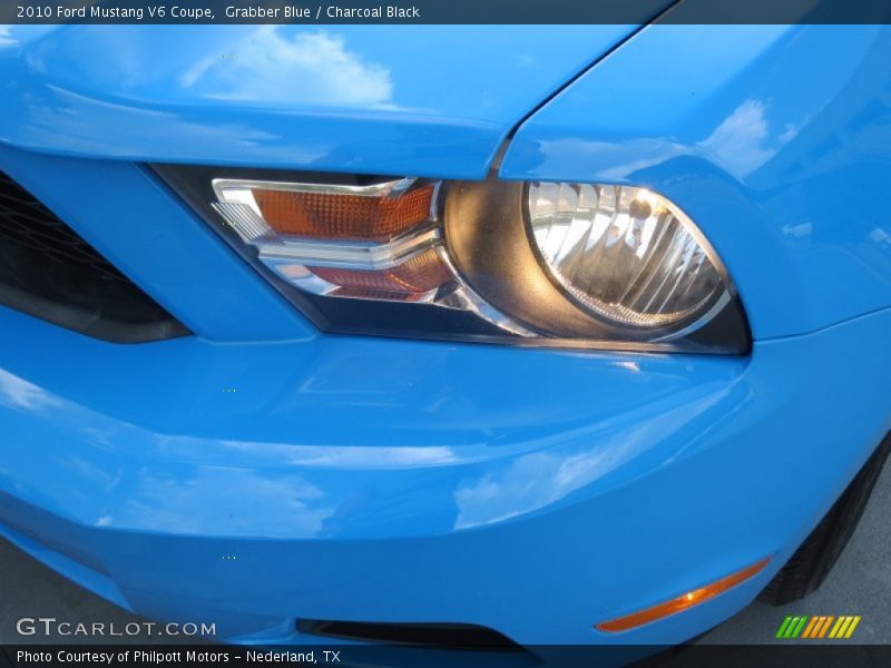 Grabber Blue / Charcoal Black 2010 Ford Mustang V6 Coupe