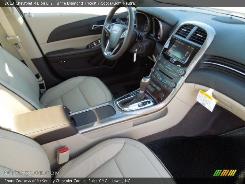 White Diamond Tricoat / Cocoa/Light Neutral 2013 Chevrolet Malibu LTZ
