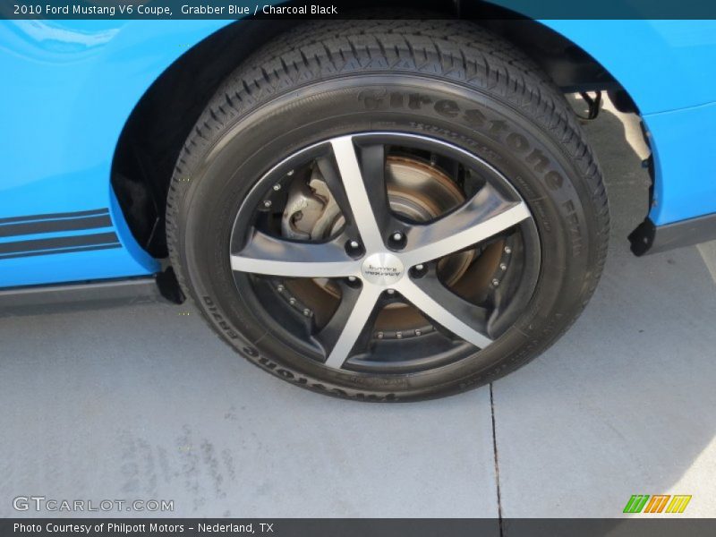 Grabber Blue / Charcoal Black 2010 Ford Mustang V6 Coupe