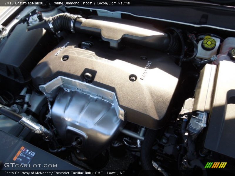 White Diamond Tricoat / Cocoa/Light Neutral 2013 Chevrolet Malibu LTZ