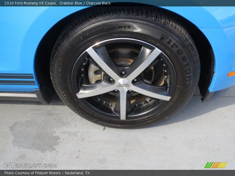 Grabber Blue / Charcoal Black 2010 Ford Mustang V6 Coupe