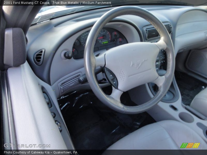 True Blue Metallic / Medium Parchment 2001 Ford Mustang GT Coupe