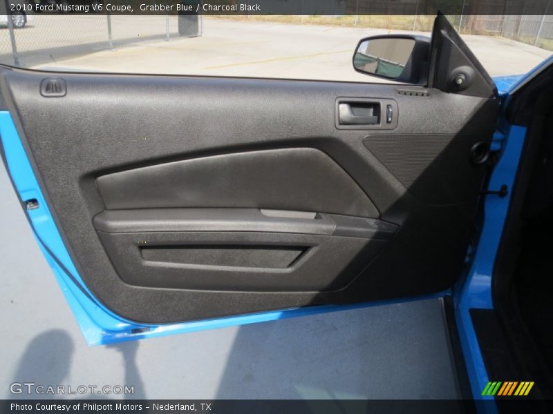 Grabber Blue / Charcoal Black 2010 Ford Mustang V6 Coupe