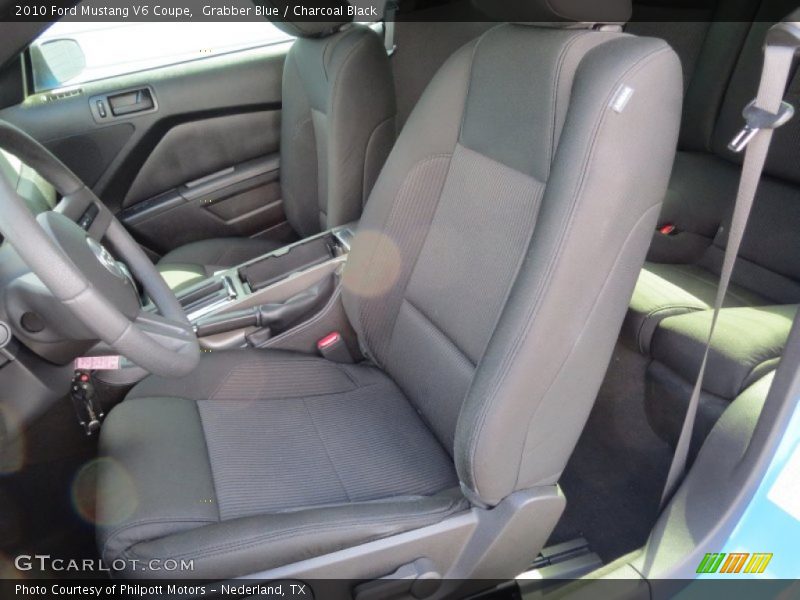 Grabber Blue / Charcoal Black 2010 Ford Mustang V6 Coupe