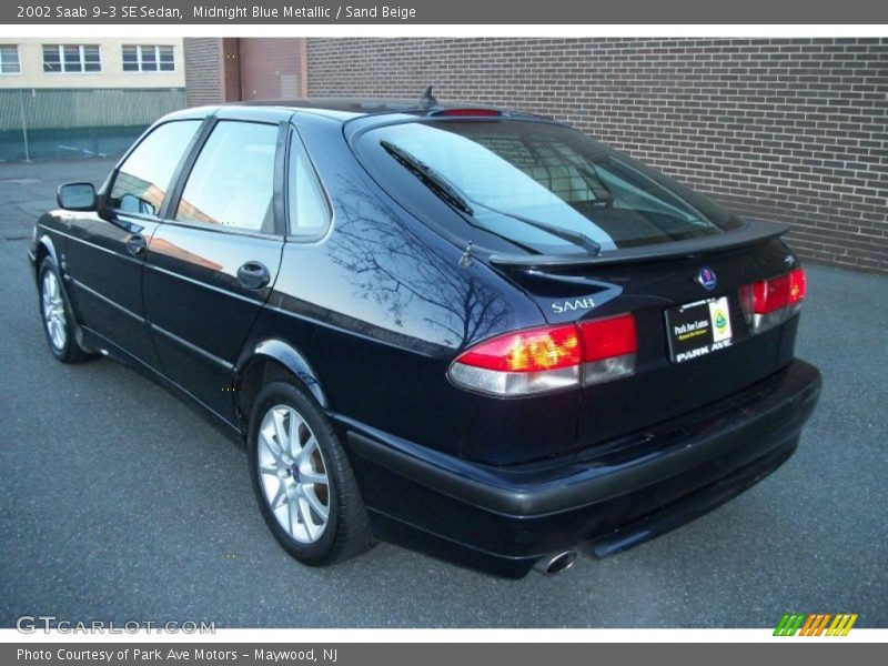 Midnight Blue Metallic / Sand Beige 2002 Saab 9-3 SE Sedan