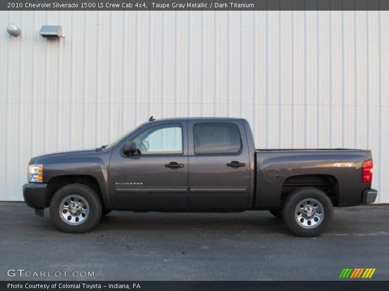 Taupe Gray Metallic / Dark Titanium 2010 Chevrolet Silverado 1500 LS Crew Cab 4x4