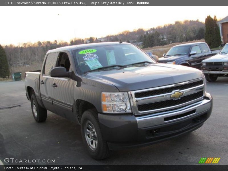 Taupe Gray Metallic / Dark Titanium 2010 Chevrolet Silverado 1500 LS Crew Cab 4x4