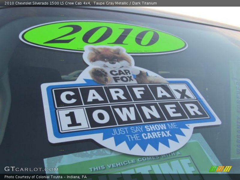 Taupe Gray Metallic / Dark Titanium 2010 Chevrolet Silverado 1500 LS Crew Cab 4x4
