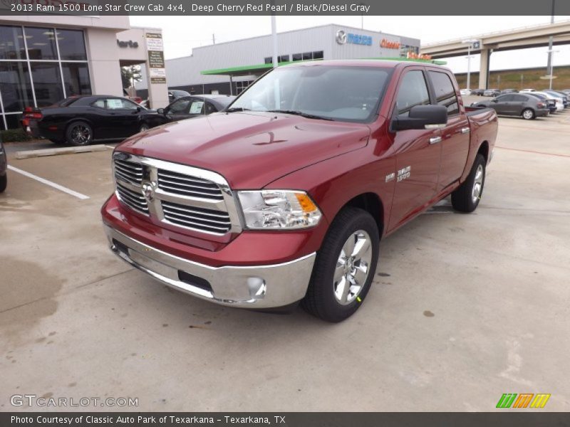 Deep Cherry Red Pearl / Black/Diesel Gray 2013 Ram 1500 Lone Star Crew Cab 4x4