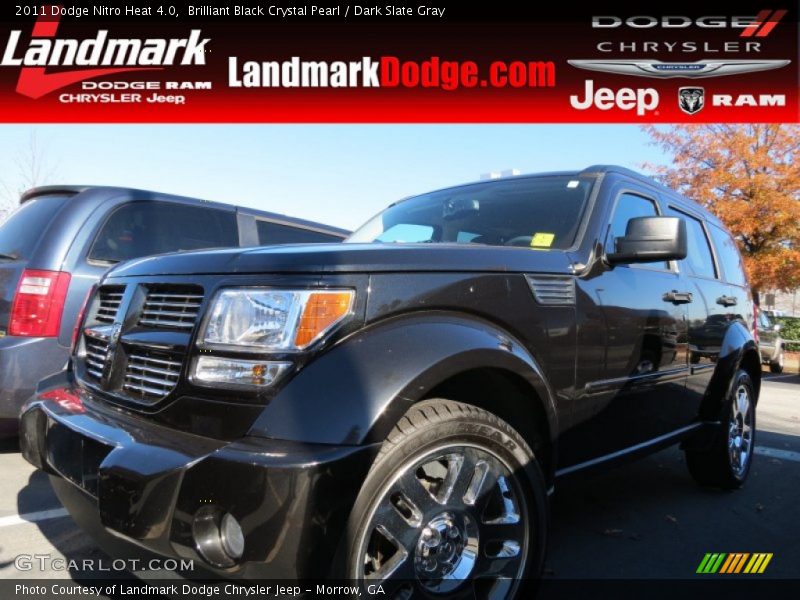 Brilliant Black Crystal Pearl / Dark Slate Gray 2011 Dodge Nitro Heat 4.0
